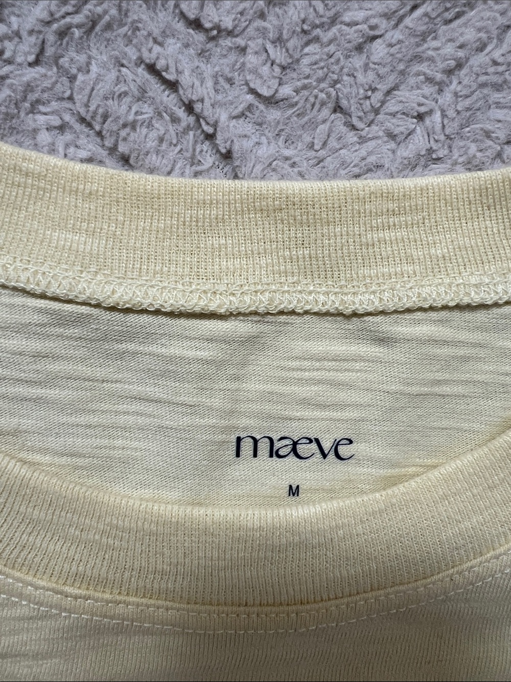 Maeve yellow Corey Crewneck boxy t-shirt, 100% cotton, Size Medium, NWT - Picture 10 of 16
